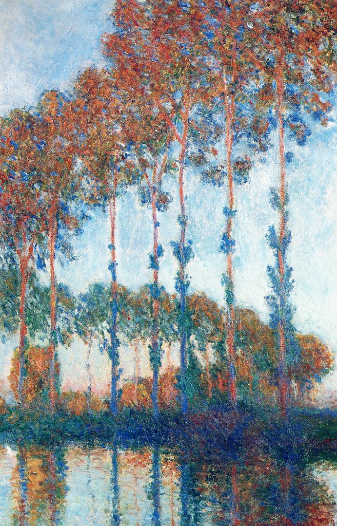 Peupliers au bord de l’Epte, effet de soleil couchant – Claude Monet Claude Monet