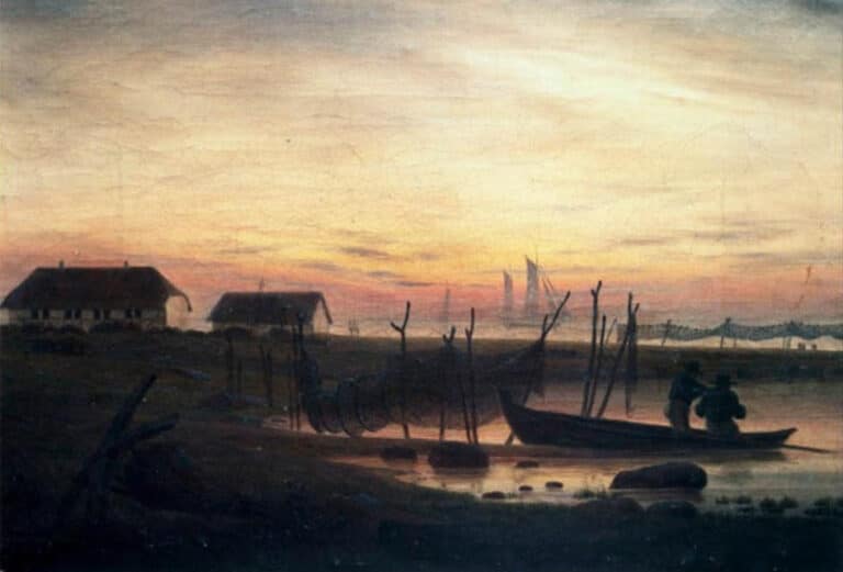 Paysage côtier dans la lumière de soir – Caspar David Friedrich Caspar David Friedrich