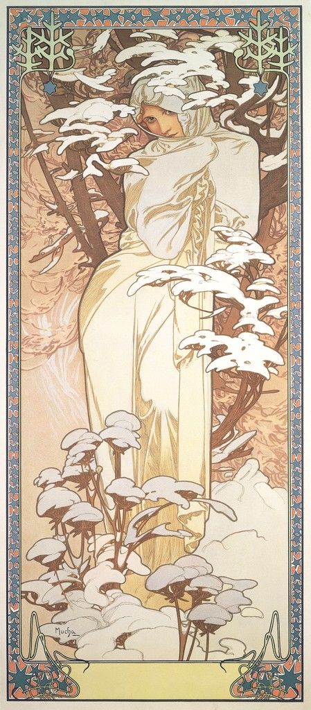 Les Saisons : Hiver – Mucha Alphonse Mucha