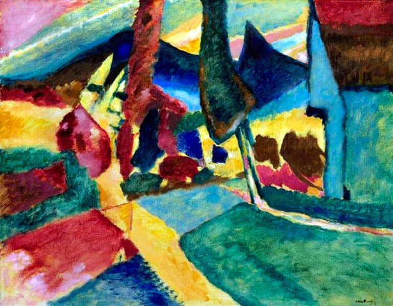 Paysage avec deux peupliers – Vassily Kandinsk Vassily Kandinsky