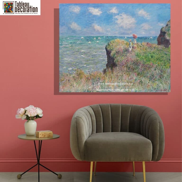 Promenade sur la falaise, Pourville – Tableau paysage Monet Claude Monet 5