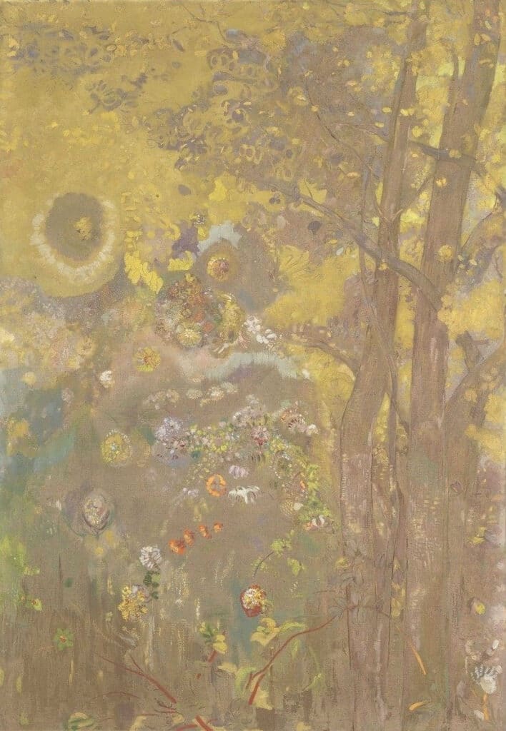 Arbres sur un fond jaune – Odilon redon Odilon Redon