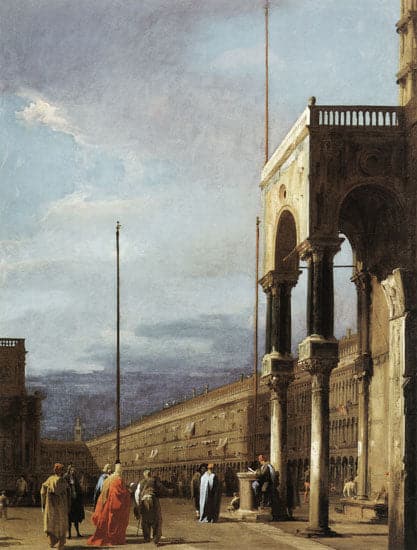 Piazza Saint Marco regardant l’ouest du nord le prendre fin de Piazzetta le – Canal Giovanni Antonio Giovanni Antonio Canal