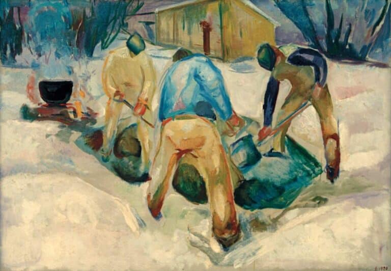 Travailleurs de la route dans la neige – Edvard Munch Edvard Munch