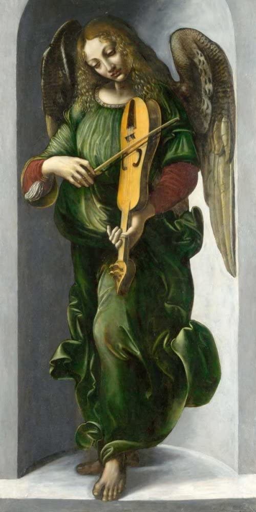 Ange en vert avec violon – Léonard de Vinci Léonard de Vinci