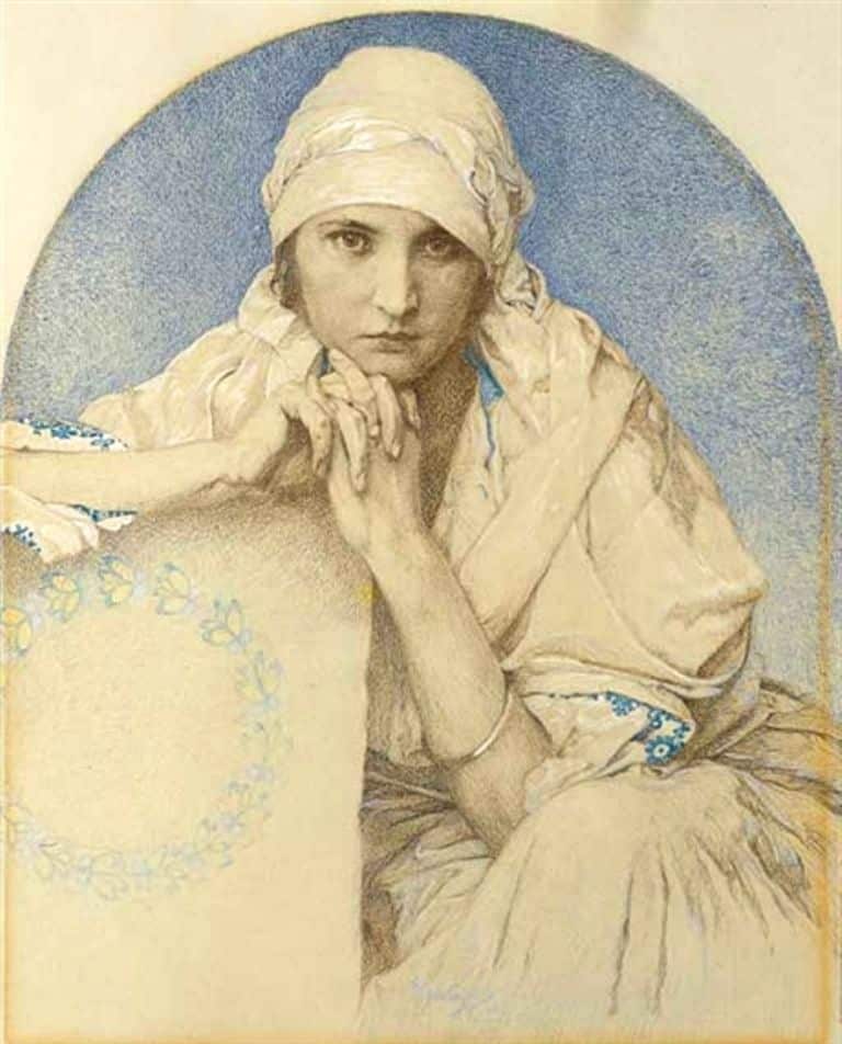 Portrait Jaroslava – Mucha Alphonse Mucha