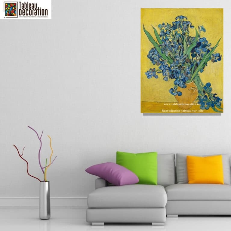 Les Iris jaunes (Vase aux iris) – Van Gogh Tableaux Populaires 4