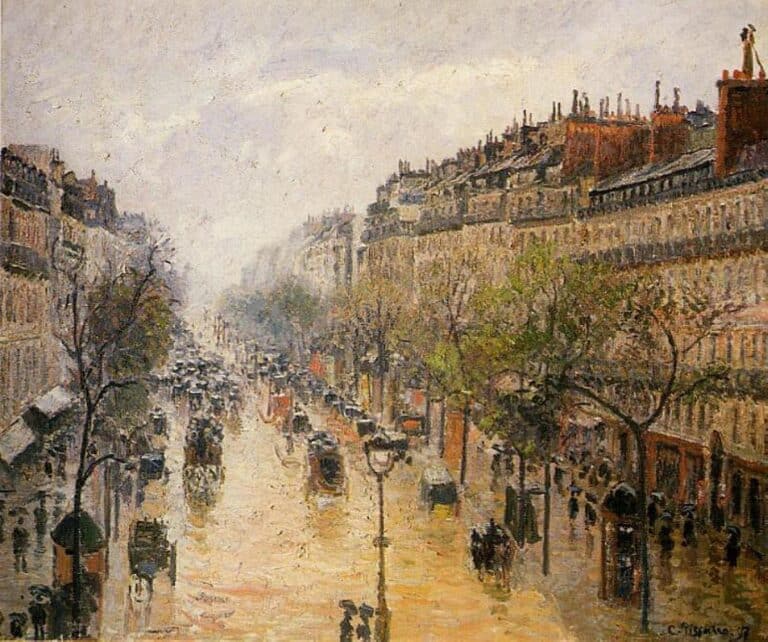 Boulevard Montmartre, pluie de printemps – Camille Pissarro Camille Pissarro