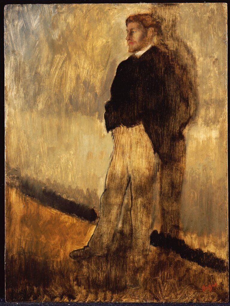 Portrait d’un homme debout, les mains dans les poches (Étude pour l »Intérieur) – Edgar Degas Edgar Degas