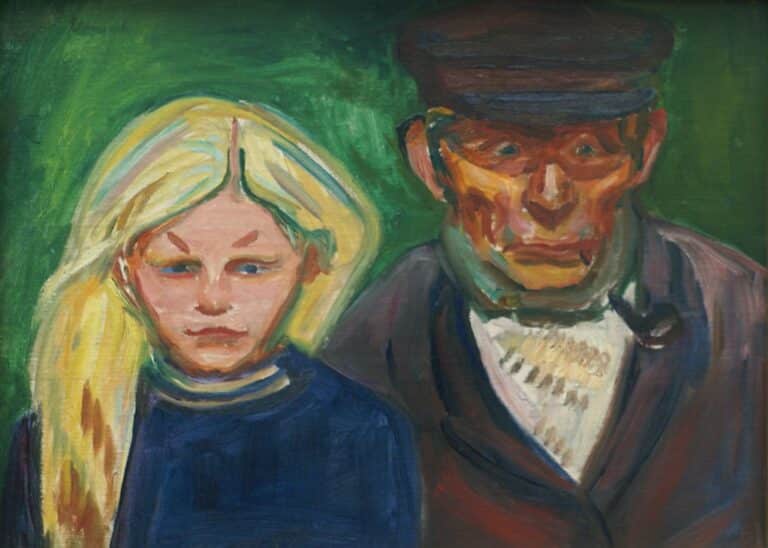 Vieux pêcheur avec sa fille – Edvard Munch Edvard Munch