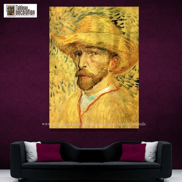 Autoportrait au chapeau de paille – Van Gogh Autoportraits de Vincent van Gogh 5