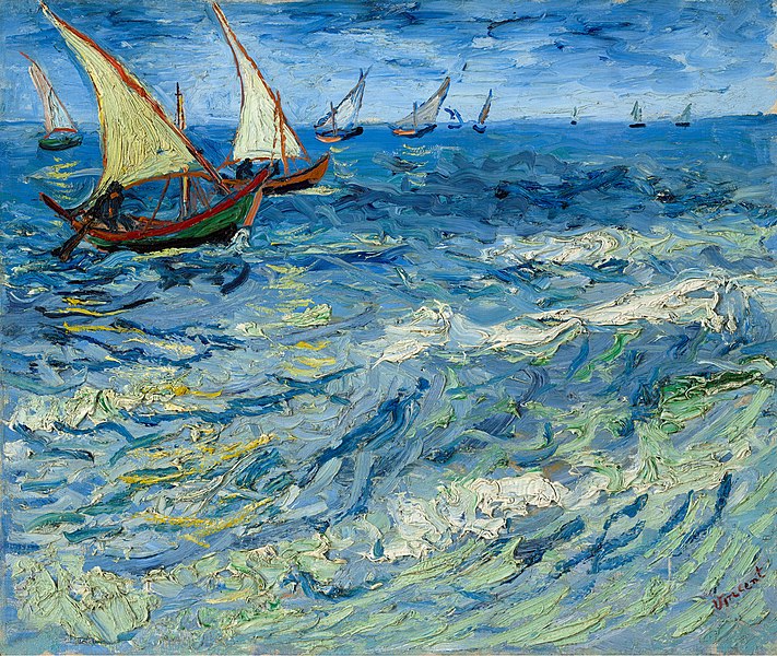 Paysage marin à Saintes-Maries (vue sur la Méditerranée) – Van Gogh Vincent Van Gogh