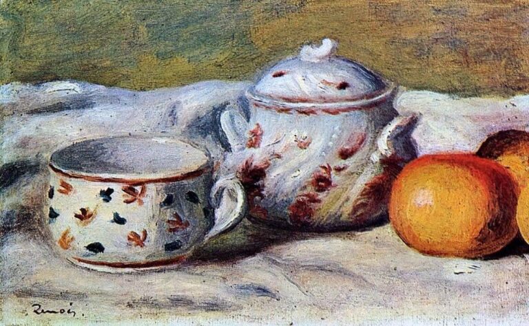 Nature morte avec une tasse et un sucrier – Pierre-Auguste Renoir Pierre-Auguste Renoir