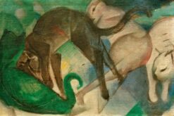 Chats jouant (peinture de chats) – Franz Marc Franz Marc