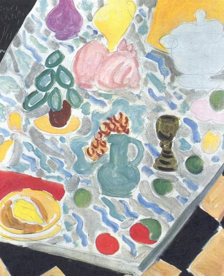 Nature morte avec table en marbre vert – Matisse Henri Matisse