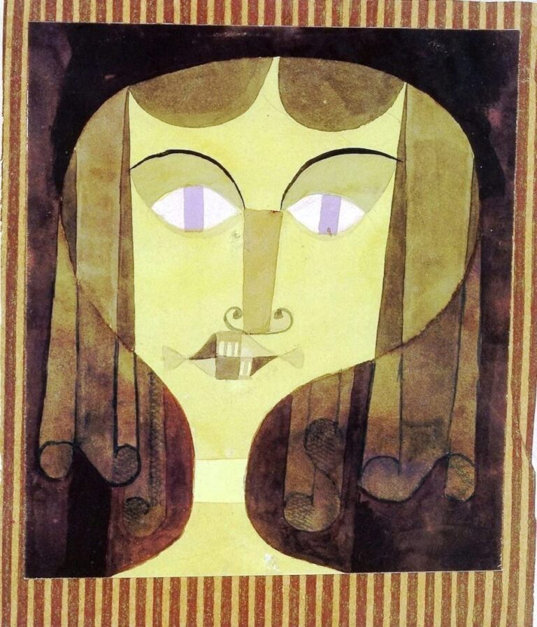 Portrait d’une femme aux yeux violets – Paul Klee Paul Klee