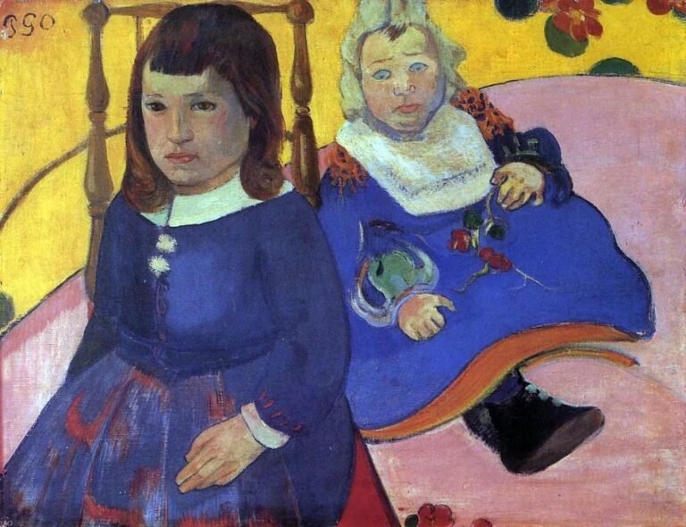 Portrait de deux enfants (Paul et Jean Schuffenecker) – Paul Gauguin Paul Gauguin