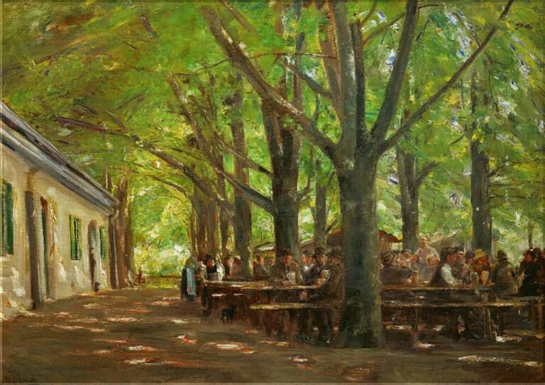 Une brasserie de campagne, Brannenburg, Bavière – Max Liebermann Max Liebermann