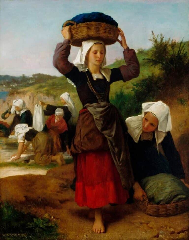 Les lavandières de Fouesnant – William Bouguereau William Bouguereau