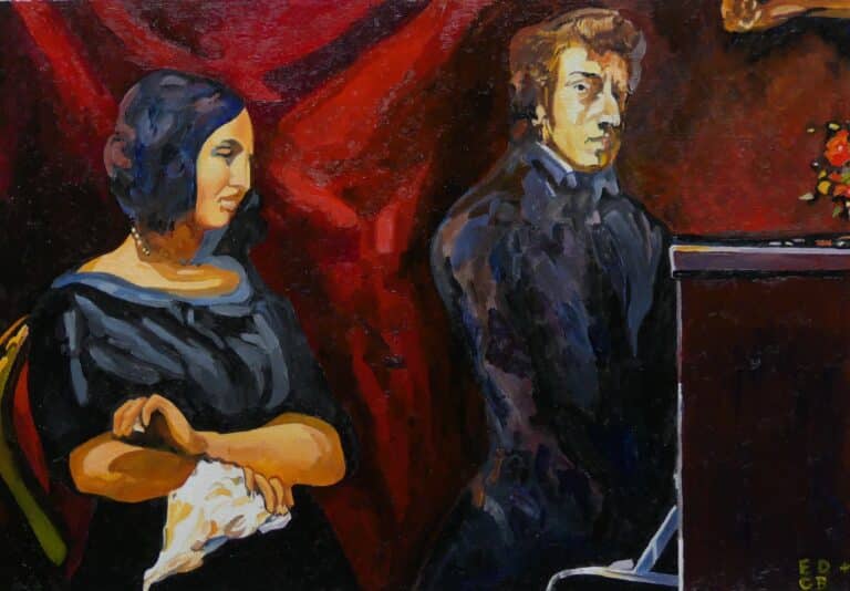 George Sand et Frédéric Chopin – Eugène Delacroix Eugène Delacroix