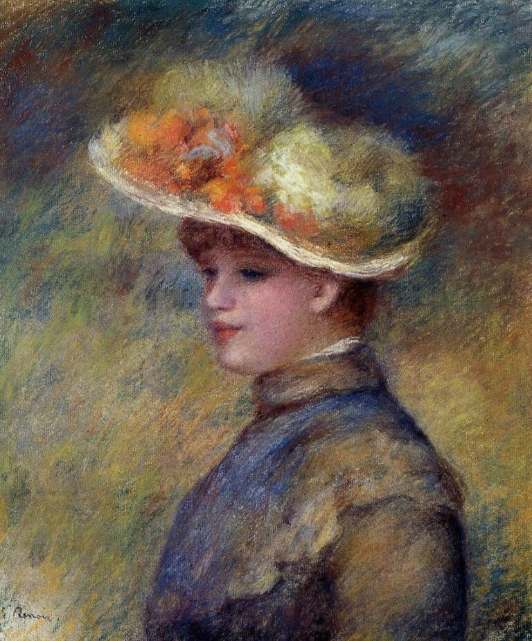 Jeune Femme Portant un Chapeau – Pierre-Auguste Renoir Pierre-Auguste Renoir