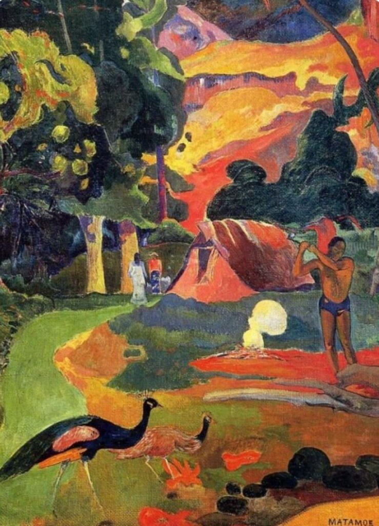 Matamoe ou paysage avec paons – Paul Gauguin Paul Gauguin