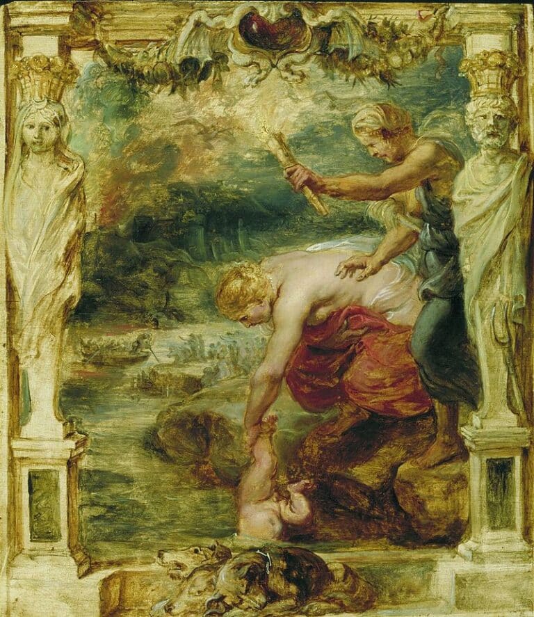 Thétis plongeant l’enfant Achille dans le Styx – Peter Paul Rubens Peter Paul Rubens