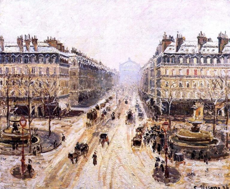 Avenue de l’Opéra – Effet de la neige – Camille Pissarro Camille Pissarro