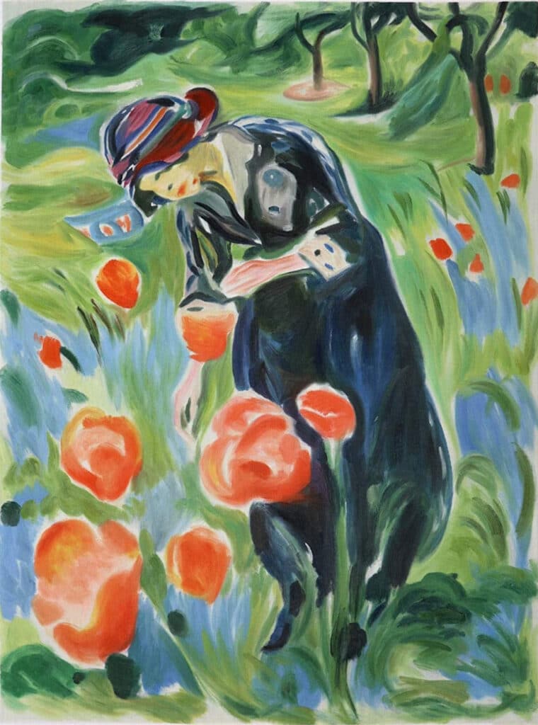 Femme avec coquelicots – Edvard Munch Edvard Munch