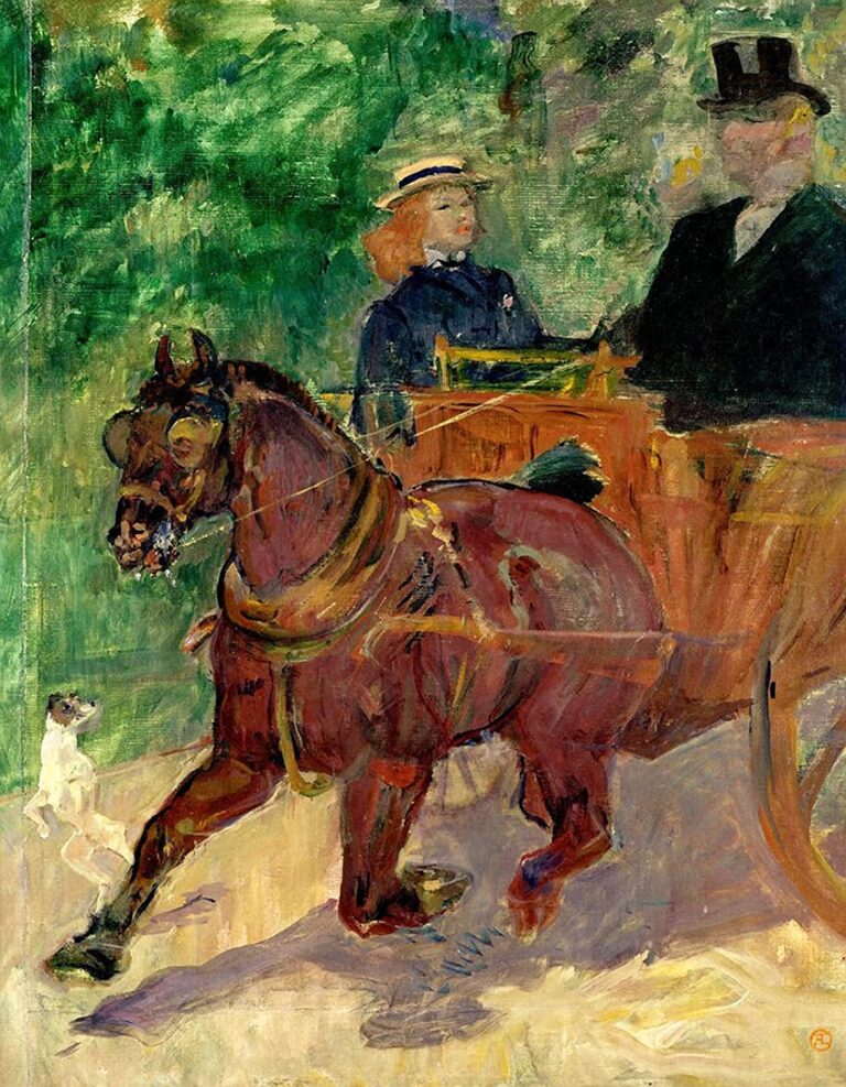 Cob attelé à un chariot – Toulouse Lautrec Henri de Toulouse-Lautrec