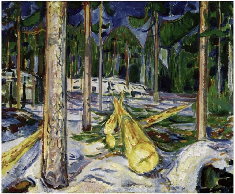 Tronc d’arbre jaune – Edvard Munch Edvard Munch