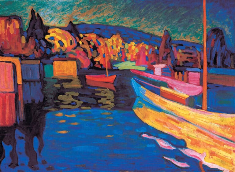 Paysage d’automne avec des bateaux – Vassily Kandinsky Vassily Kandinsky