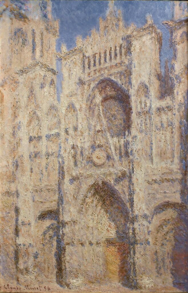 Le Portail de la cathédrale de Rouen au soleil (W1325) – Claude Monet Cathédrales de Rouen de Claude Monet