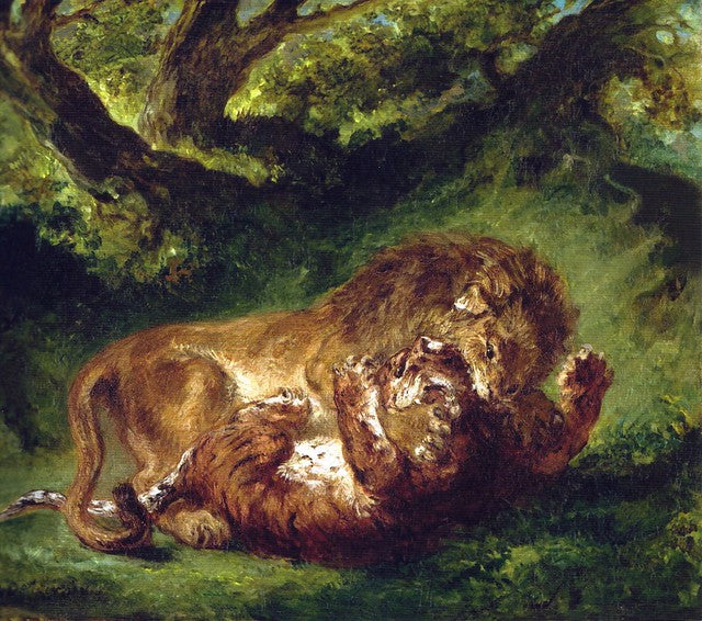 Lutte entre le lion et le tigre – Eugène Delacroix Eugène Delacroix