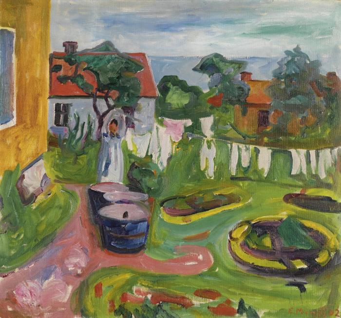 Vêtements sur une ligne à Asgardstrand – Edvard Munch Edvard Munch