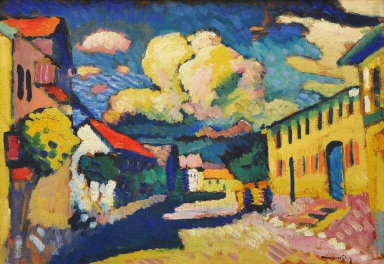 Rue à Murnau – Une rue de village – Vassily Kandinsky Vassily Kandinsky