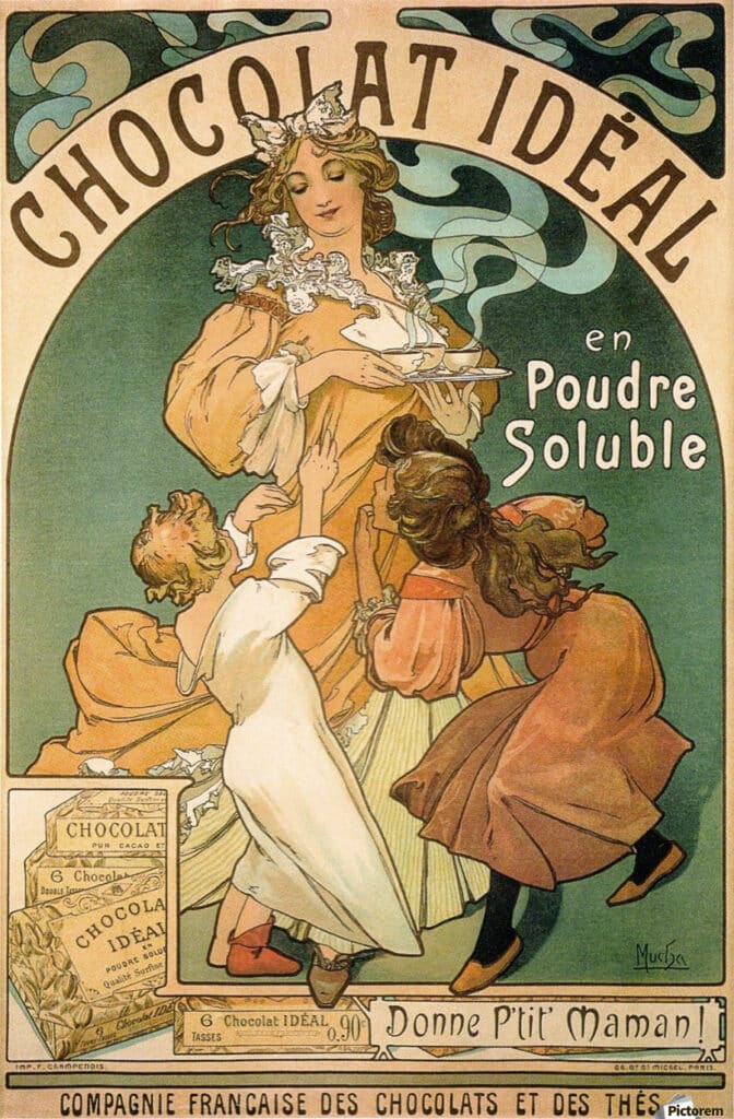 Chocolat idéal – Mucha Alphonse Mucha