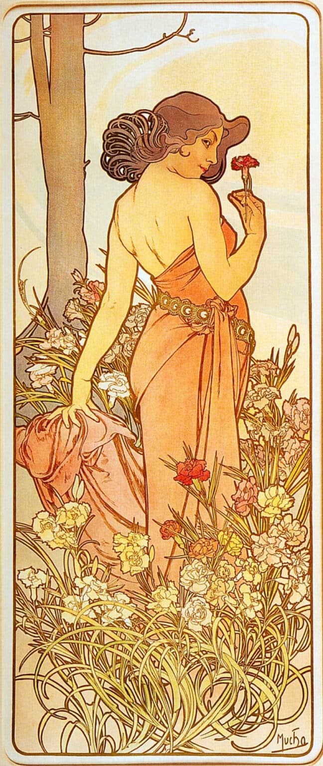 l’oeillet – Mucha Alphonse Mucha