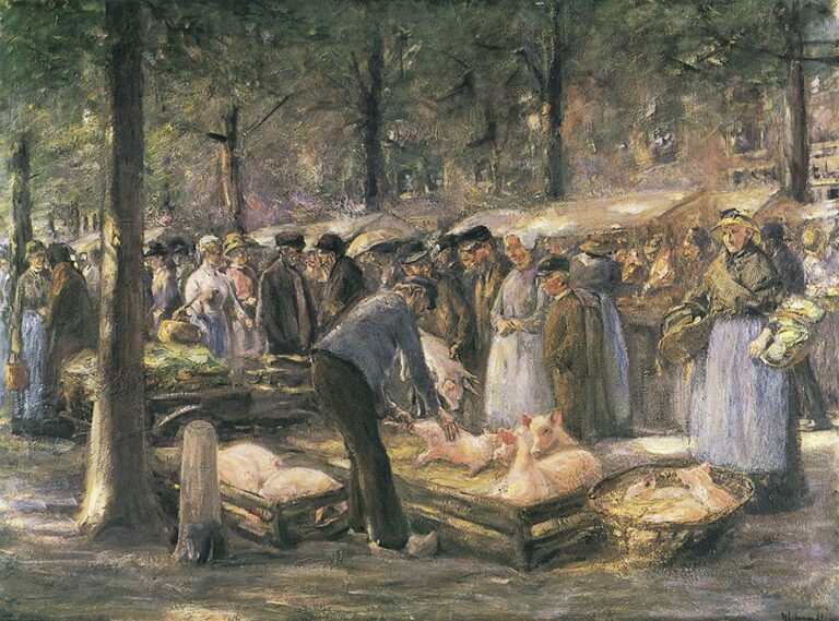 Marché porcin à Haarlem – Max Liebermann Max Liebermann