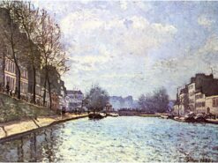 Vue sur le canal Saint-Martin – Alfred Sisley Alfred Sisley