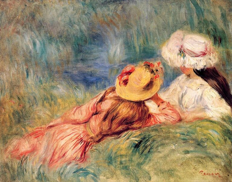 Jeunes filles au bord de l’eau – Pierre-Auguste Renoir Pierre-Auguste Renoir