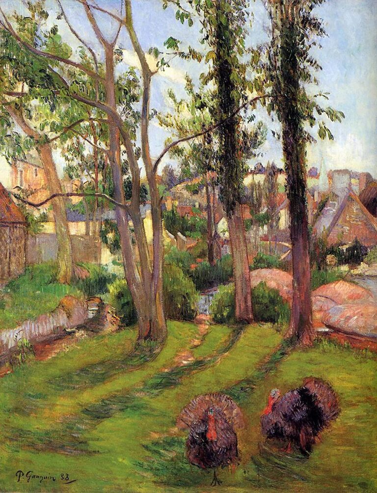 Les dindes (Paysage de Pont Aven) – Paul Gauguin Paul Gauguin