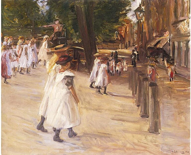 Sur le chemin de l’école à edam – Max Liebermann Max Liebermann