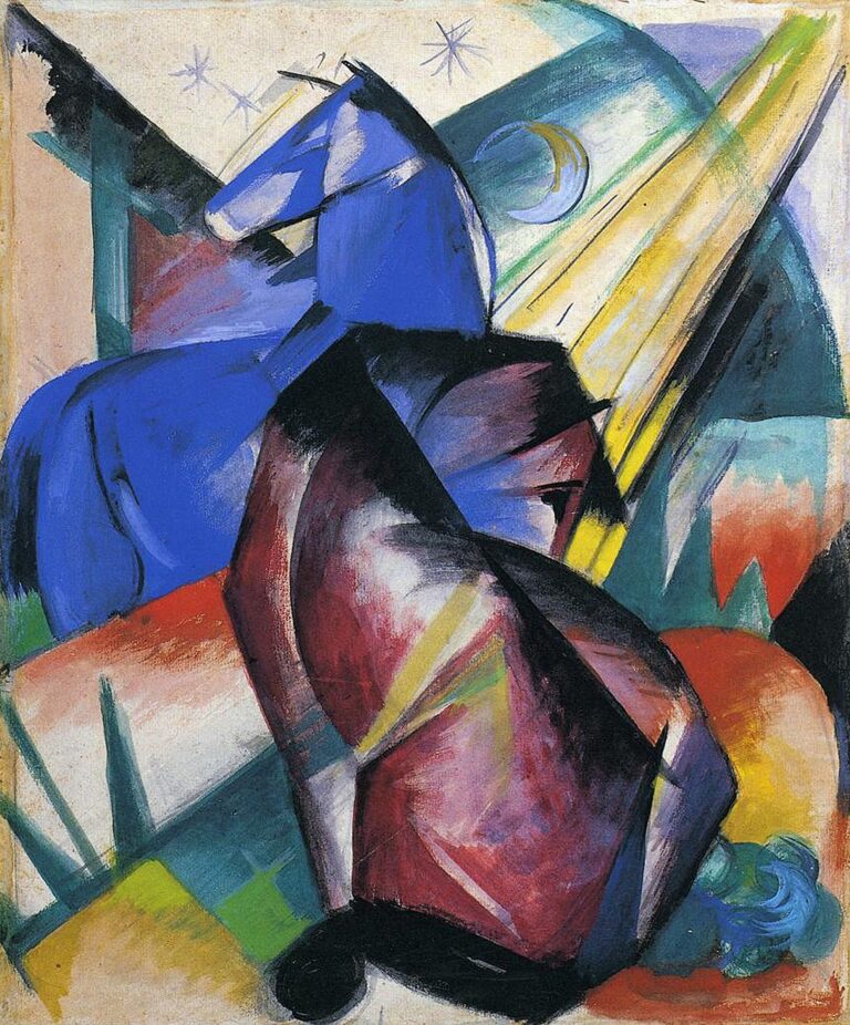 Deux chevaux, rouge et bleu – Franz Marc Franz Marc