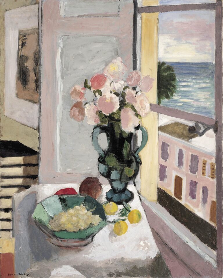 Safrano Roses à la fenêtre – Matisse Henri Matisse