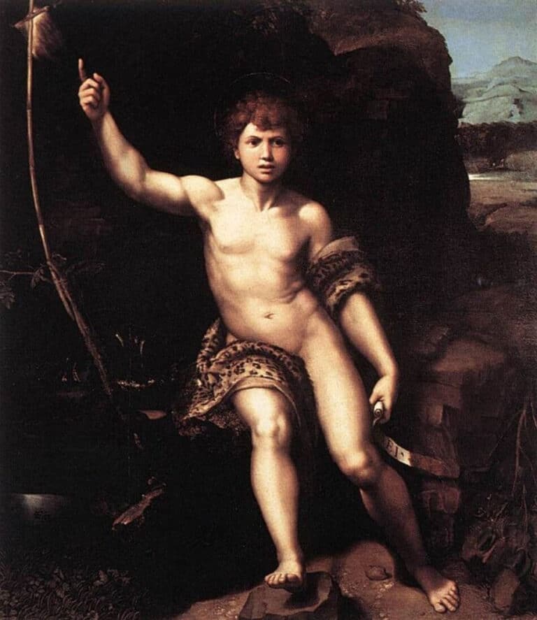 Saint Jean Baptiste – Raphaël (peintre) Raffaello Sanzio