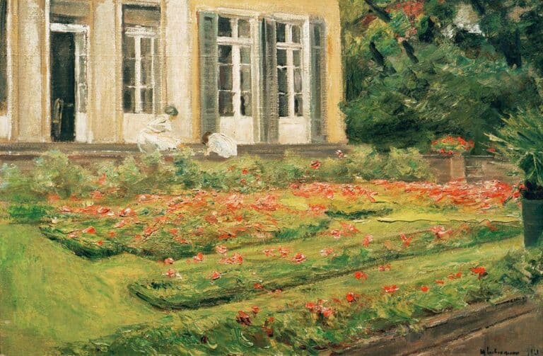 La terrasse de fleurs dans le jardin de Wannsee après nord-ouest – Max Liebermann Max Liebermann