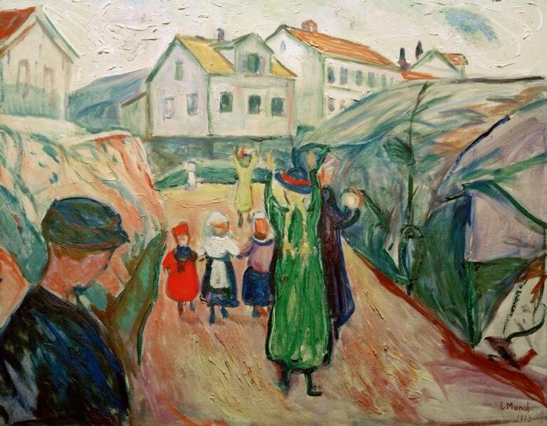 Rue du village de Kragerö – Edvard Munch Edvard Munch