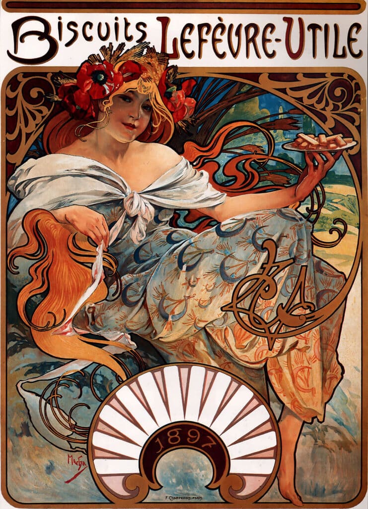 Biscuits Lefèvre-Utile – Mucha Alphonse Mucha