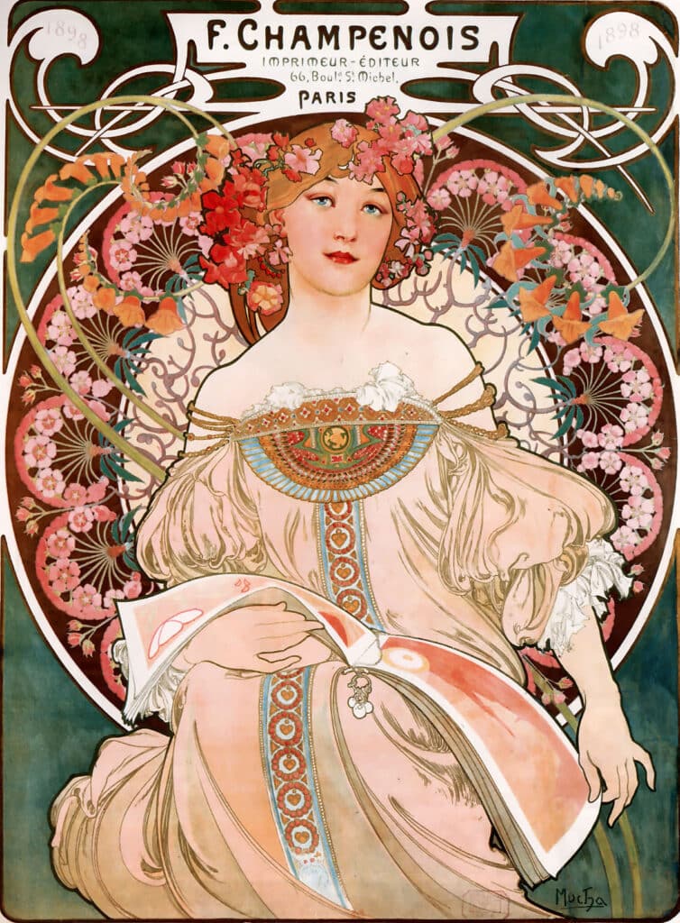 Affiche F.Champenois – Mucha Alphonse Mucha